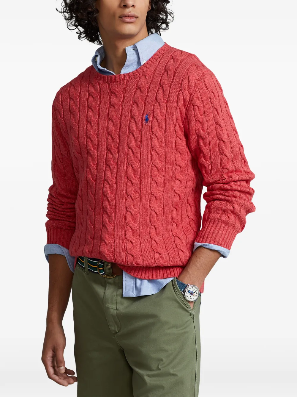 Polo Ralph Lauren Kabelgebreide trui Rood