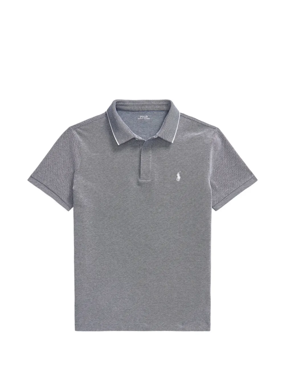 Polo Ralph Lauren logo-embroidered tipped polo shirt - Grau