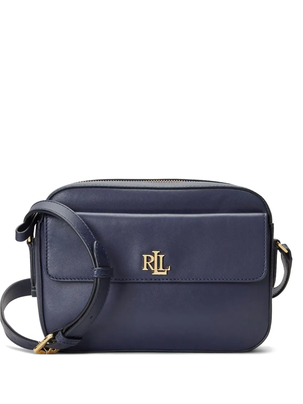 Lauren Ralph Lauren logo-plaque satchel bag - Blu