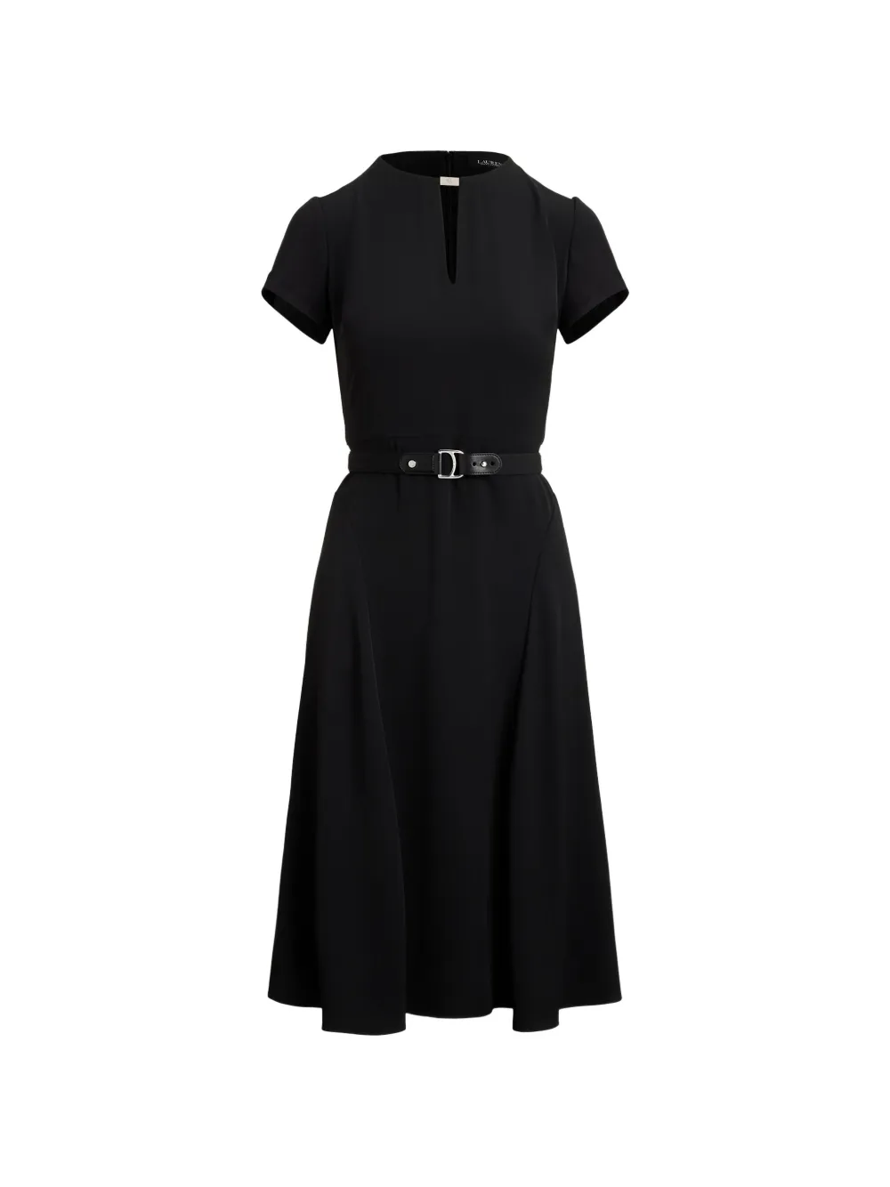 Lauren Ralph Lauren keyhole-detail midi dress - Nero