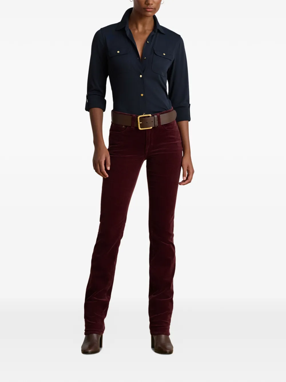 Lauren Ralph Lauren Blouse met zak met knopen Blauw