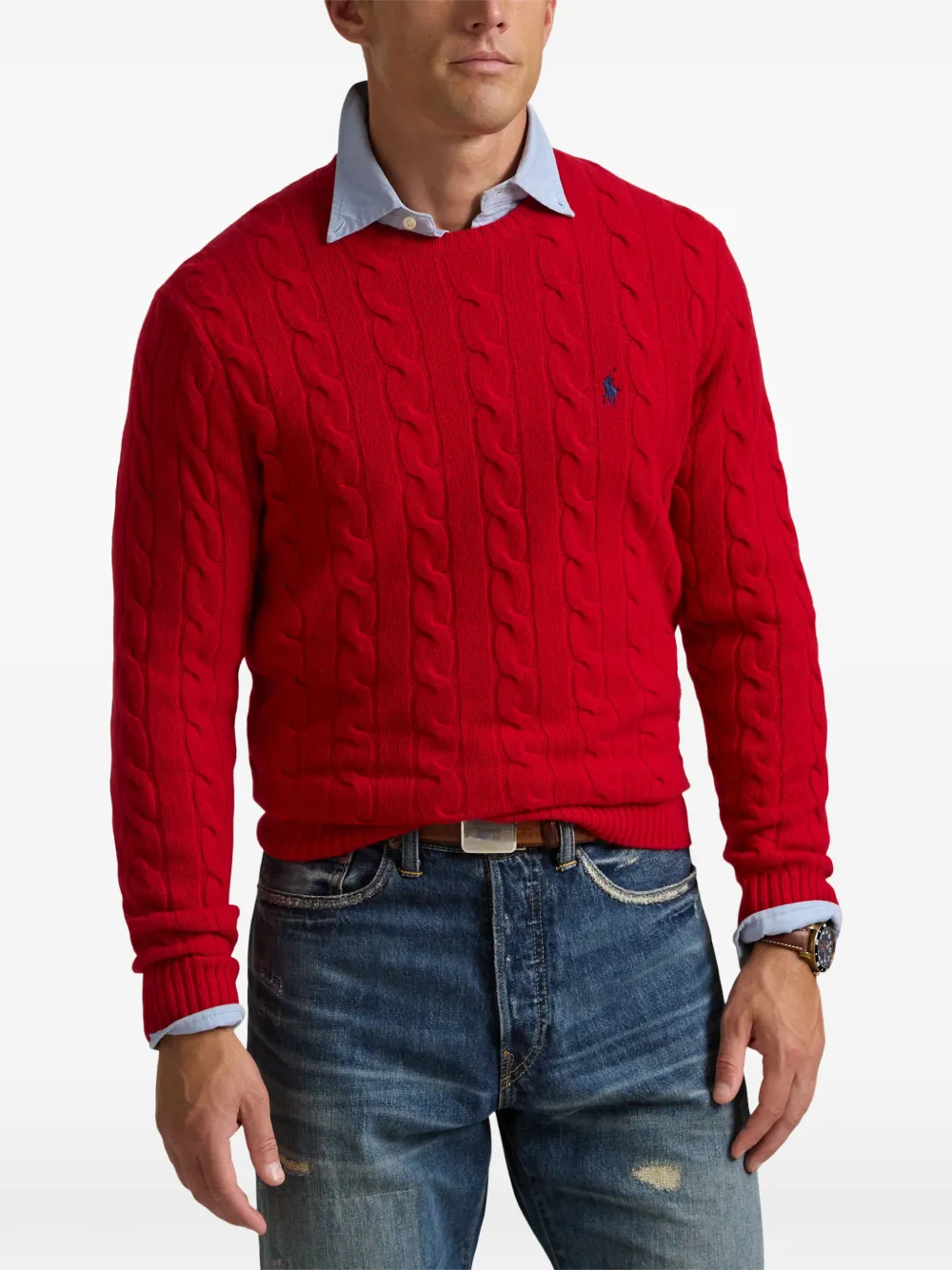 Polo Ralph Lauren Kabelgebreide trui Rood