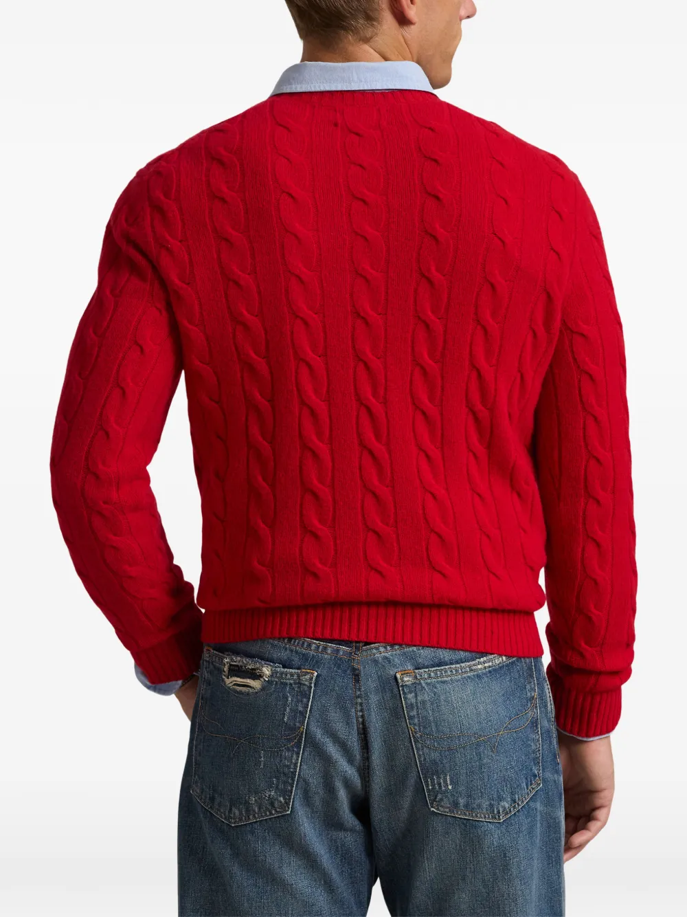 Polo Ralph Lauren Kabelgebreide trui Rood