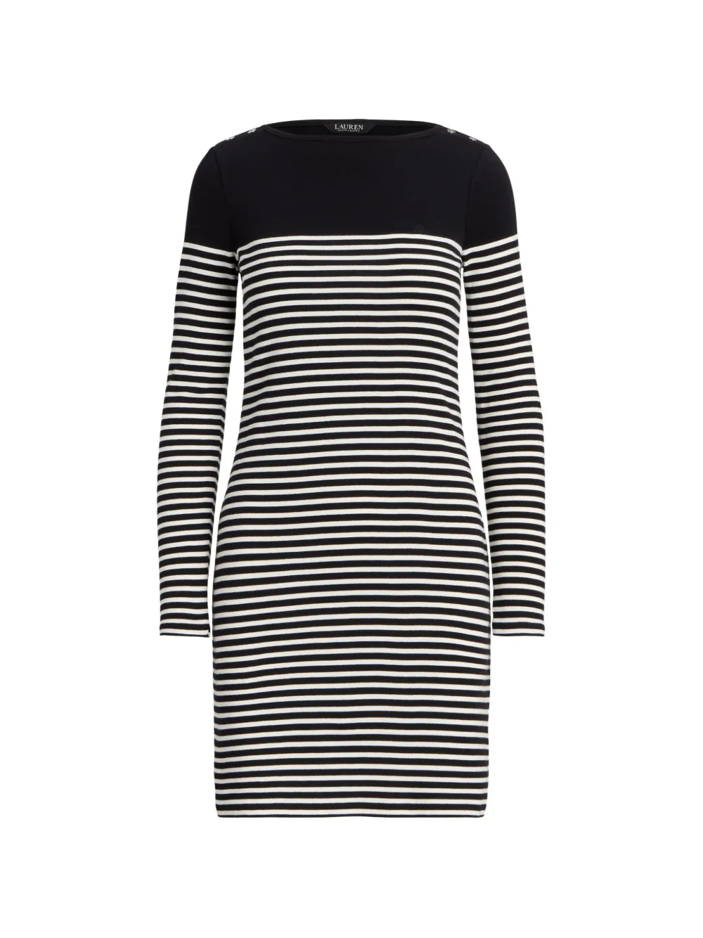 Lauren Ralph Lauren striped-pattern dress - Black