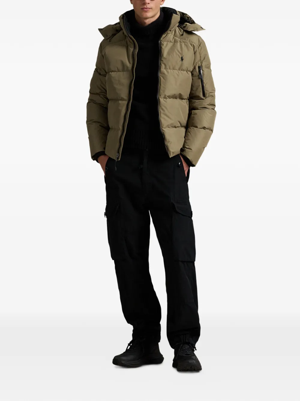 Polo Ralph Lauren Jack met capuchon en logo Beige
