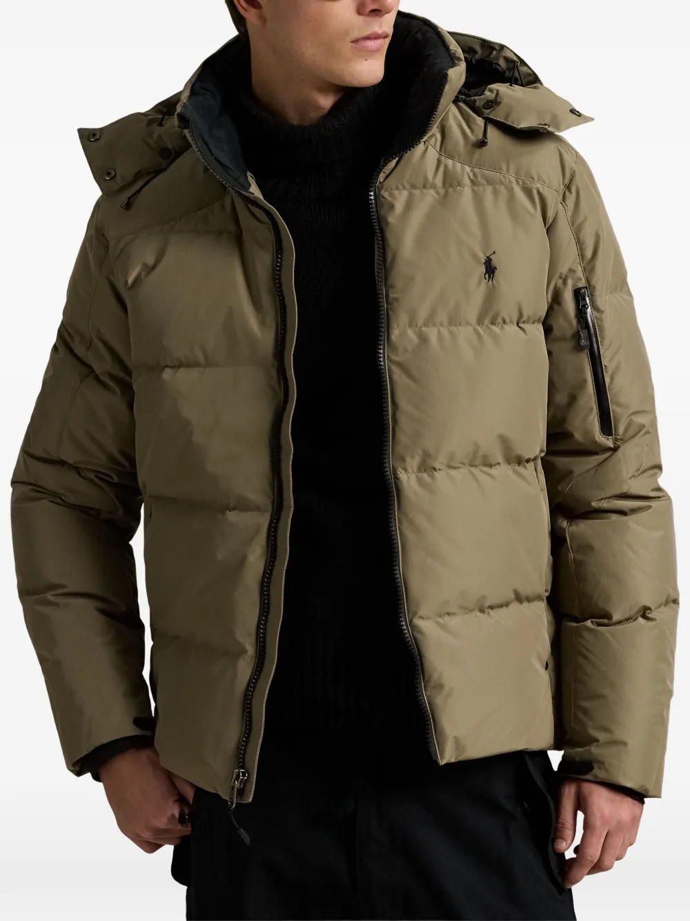 Polo Ralph Lauren Jack met capuchon en logo Beige