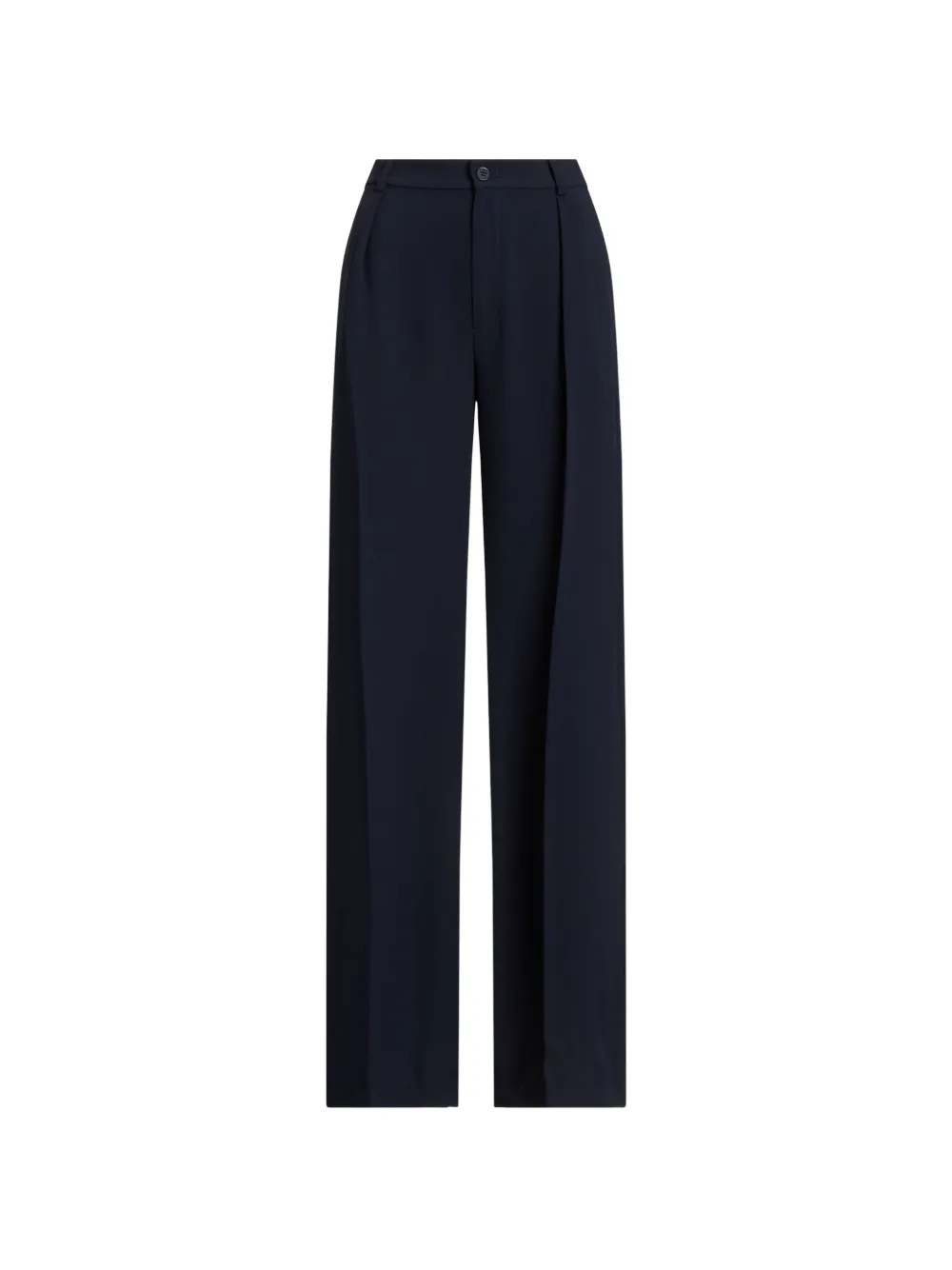 Lauren Ralph Lauren Georgette pleated wide-leg trousers - Blu