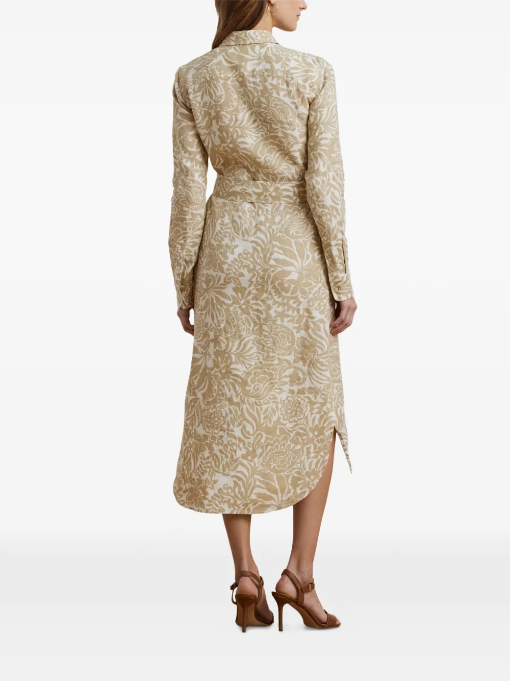 Lauren Ralph Lauren Midi-jurk met bloemenpatroon Beige