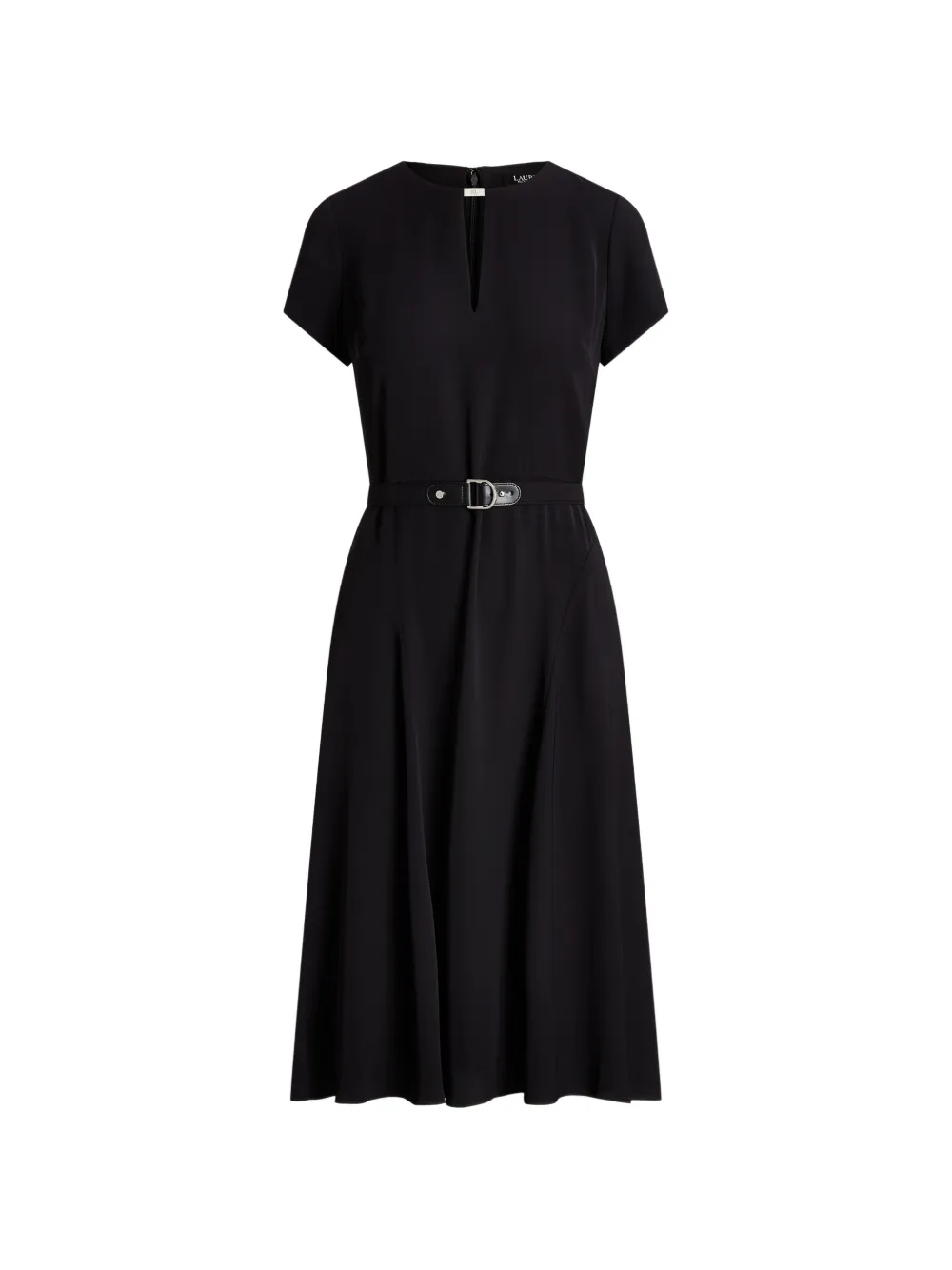 Lauren Ralph Lauren Abito midi con cut-out e cintura - Nero