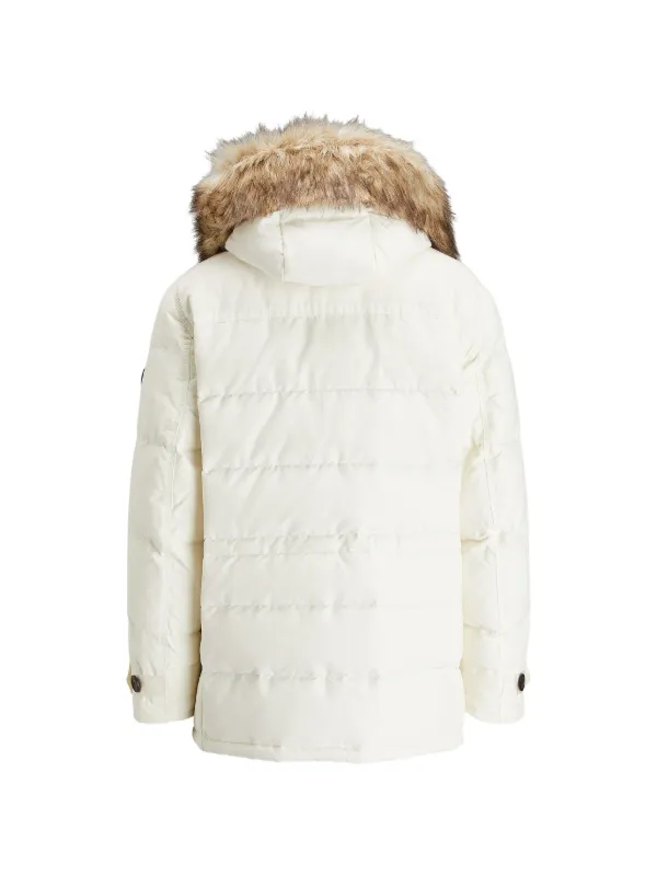 Polo Ralph Lauren フーデッド エコファーコート | ホワイト | FARFETCH JP