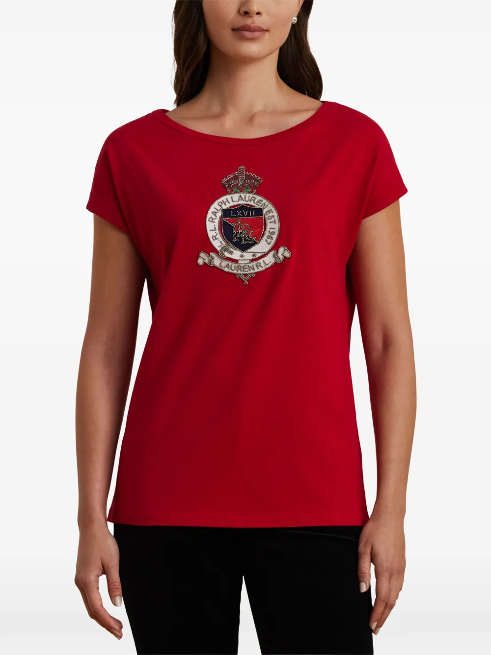 Lauren Ralph Lauren T-shirt met grafische print en korte mouwen Rood