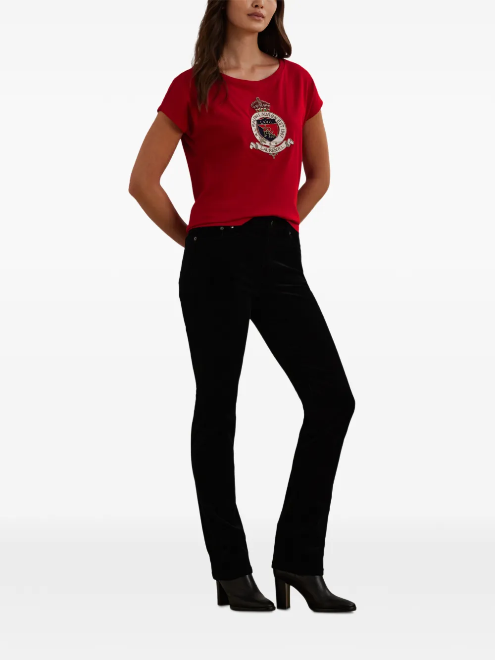 Lauren Ralph Lauren T-shirt met grafische print en korte mouwen Rood