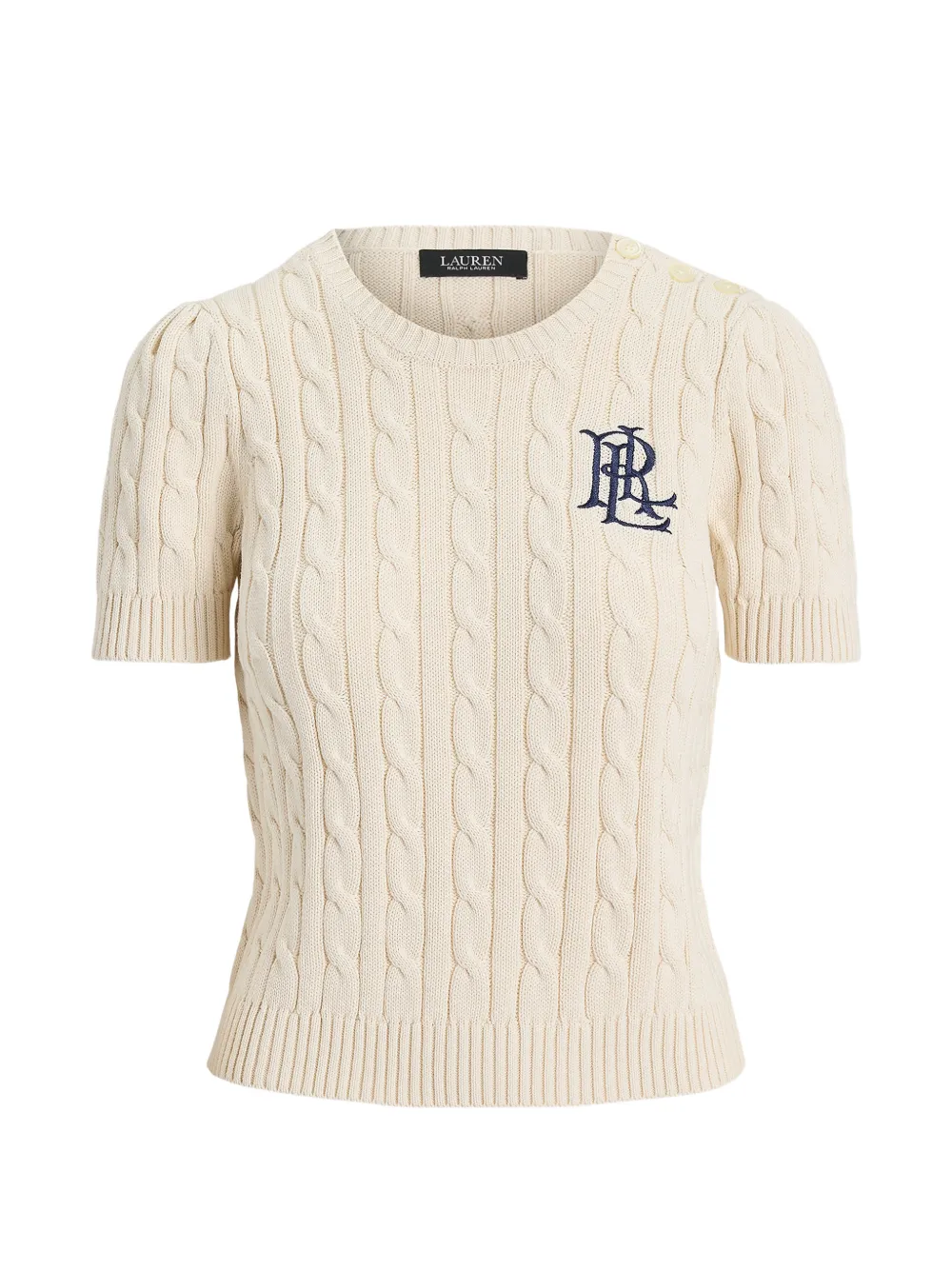 Lauren Ralph Lauren T-shirt con lavorazione intrecciata - Toni neutri