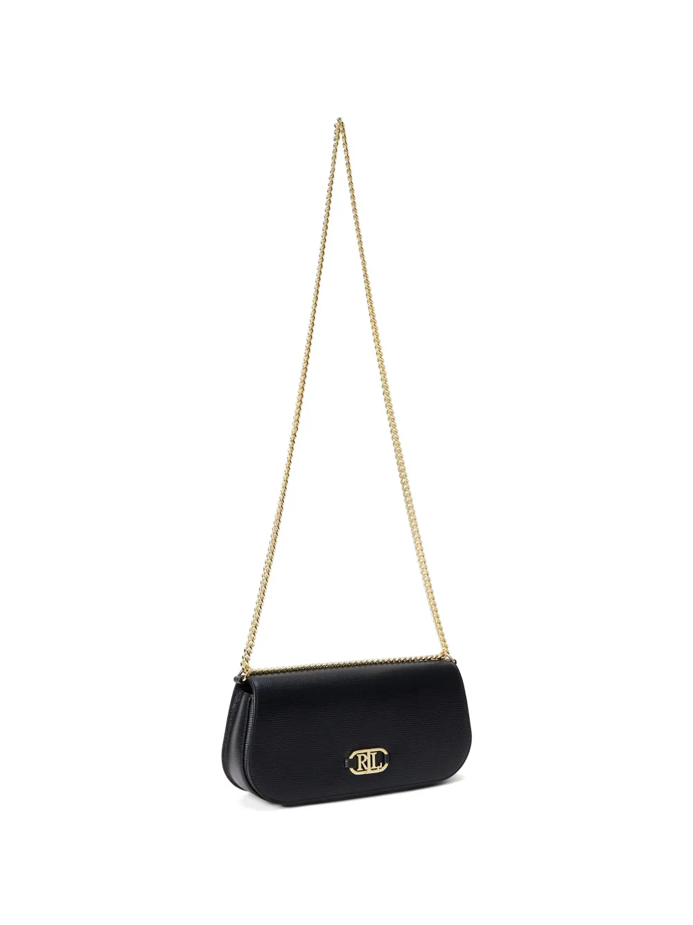 Lauren Ralph Lauren Schoudertas met ketting en logo Zwart