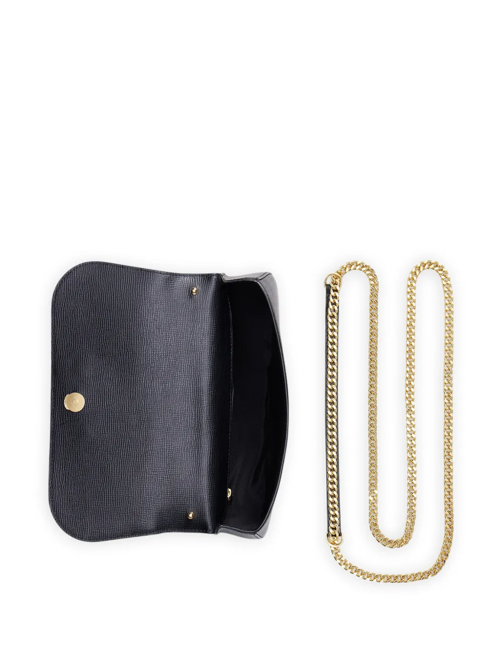 Lauren Ralph Lauren Schoudertas met ketting en logo Zwart