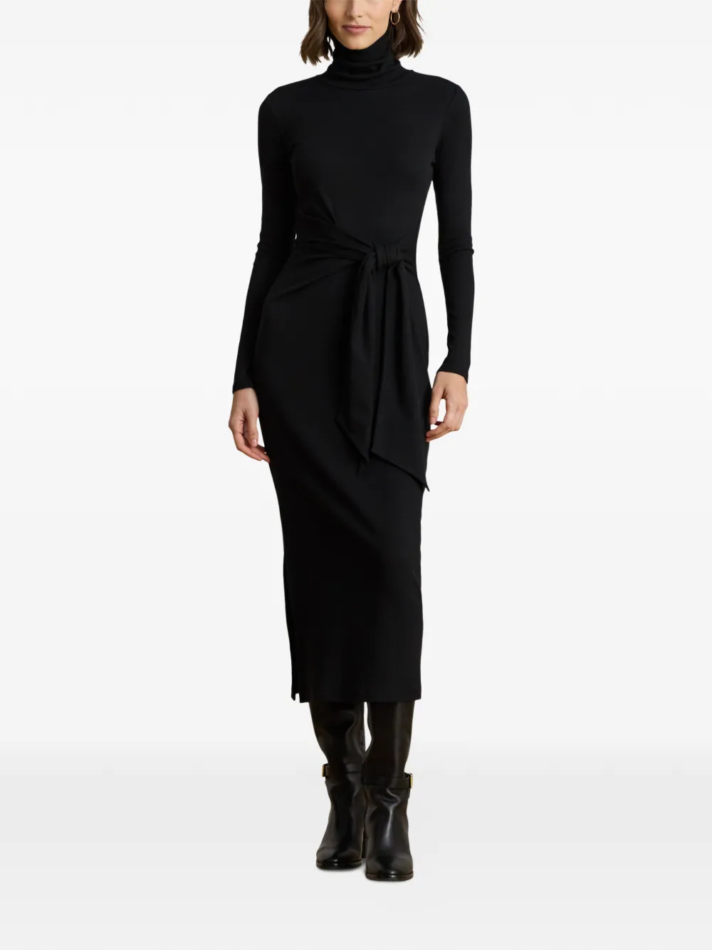 Lauren Ralph Lauren Midi-jurk met gestrikte taille Zwart