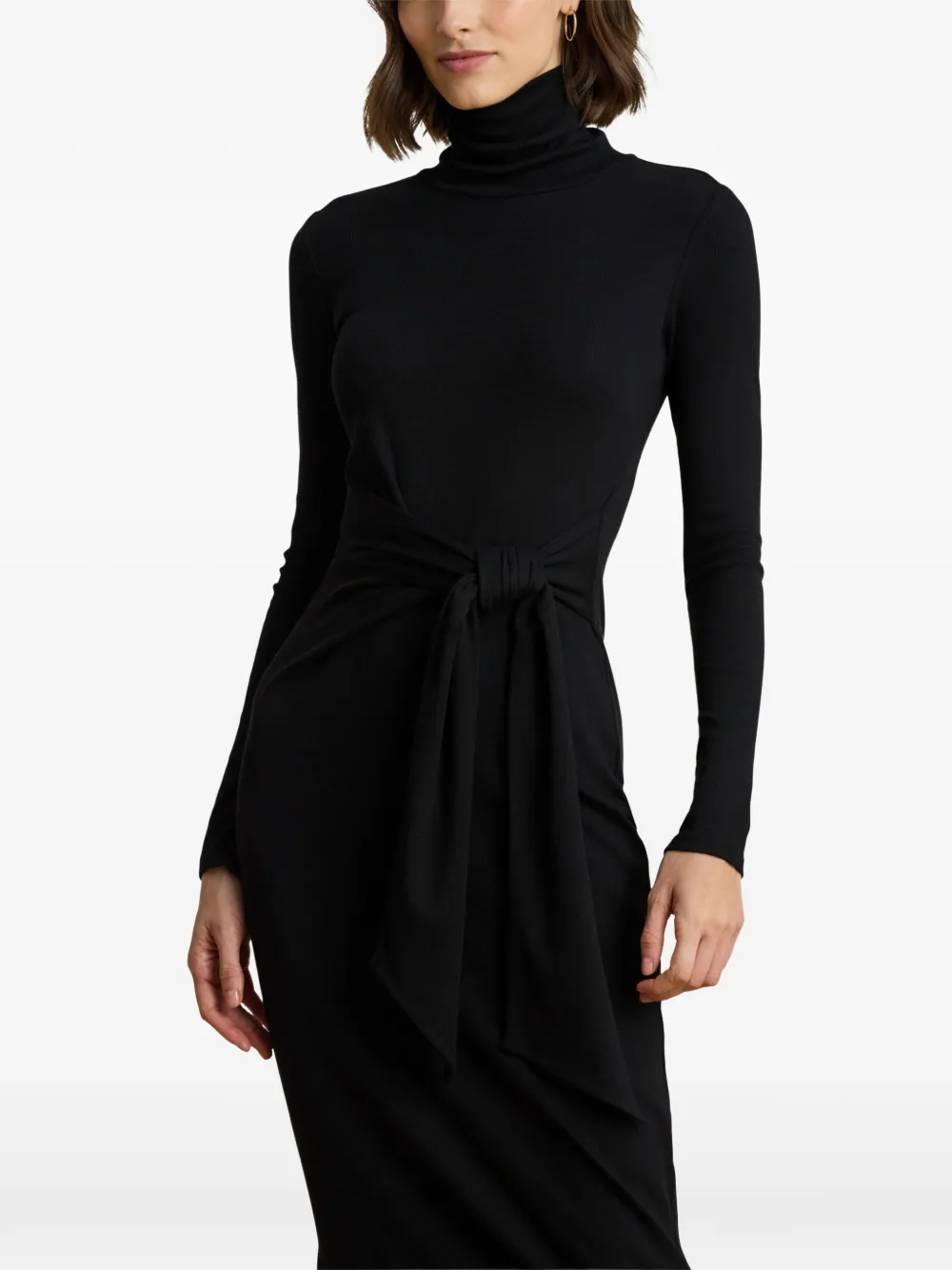 Lauren Ralph Lauren Midi-jurk met gestrikte taille Zwart