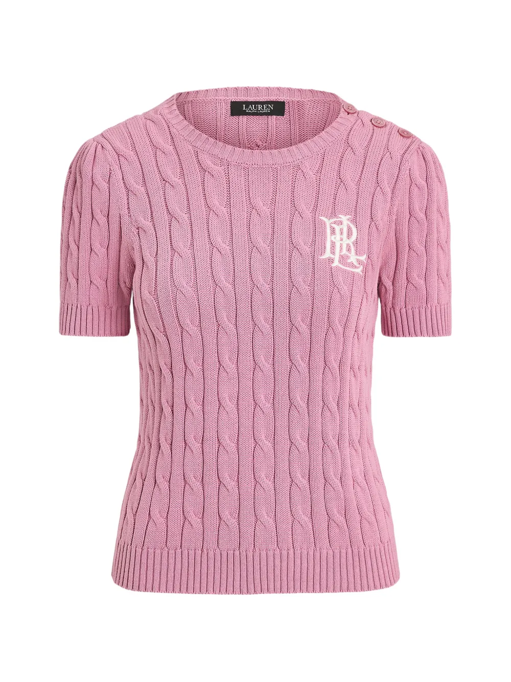 Lauren Ralph Lauren cable-knit T-shirt - Rosa