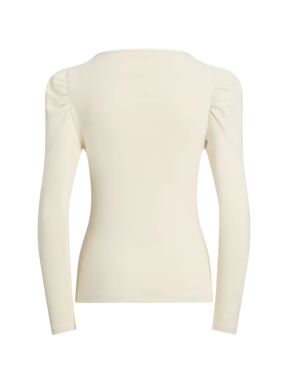 Lauren Ralph Lauren T-shirt met pofmouwen en vierkante hals Beige
