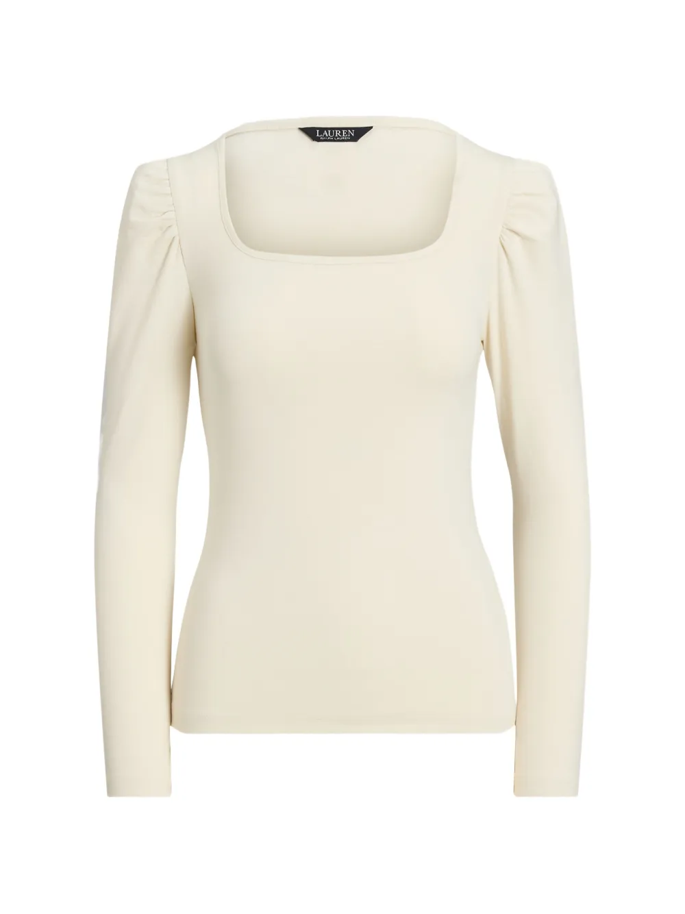 Lauren Ralph Lauren puffed-sleeve square T-shirt - Toni neutri