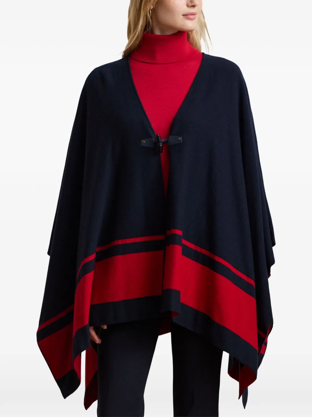 Lauren Ralph Lauren Gestreepte cape Blauw