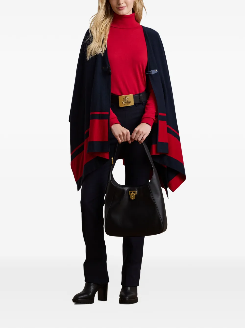 Lauren Ralph Lauren Gestreepte cape Blauw