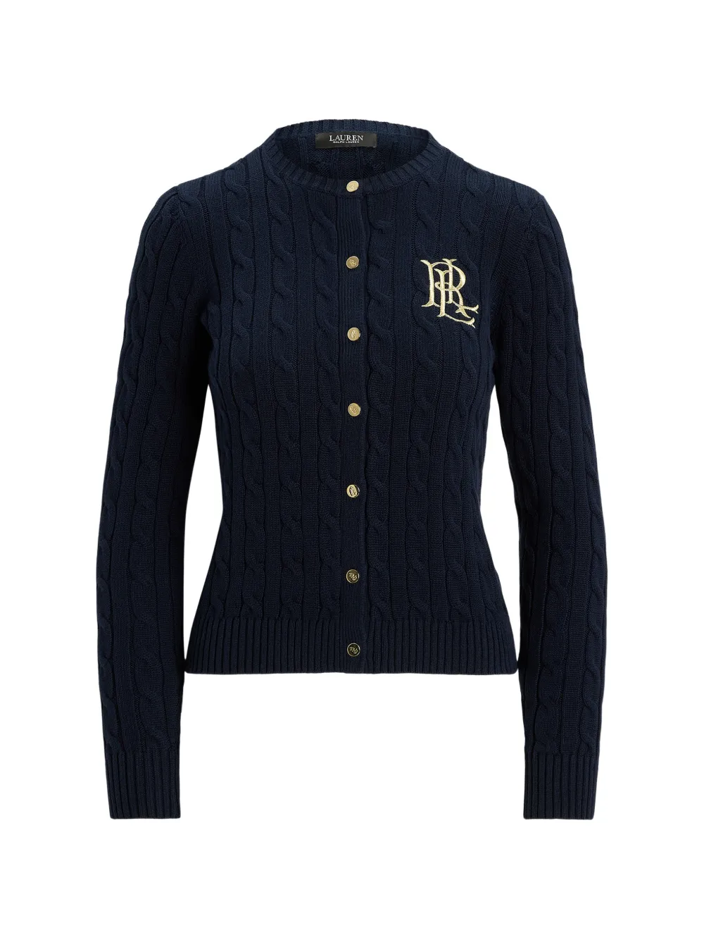 Lauren Ralph Lauren Cardigan in maglia a trecce con bottoni - Blu