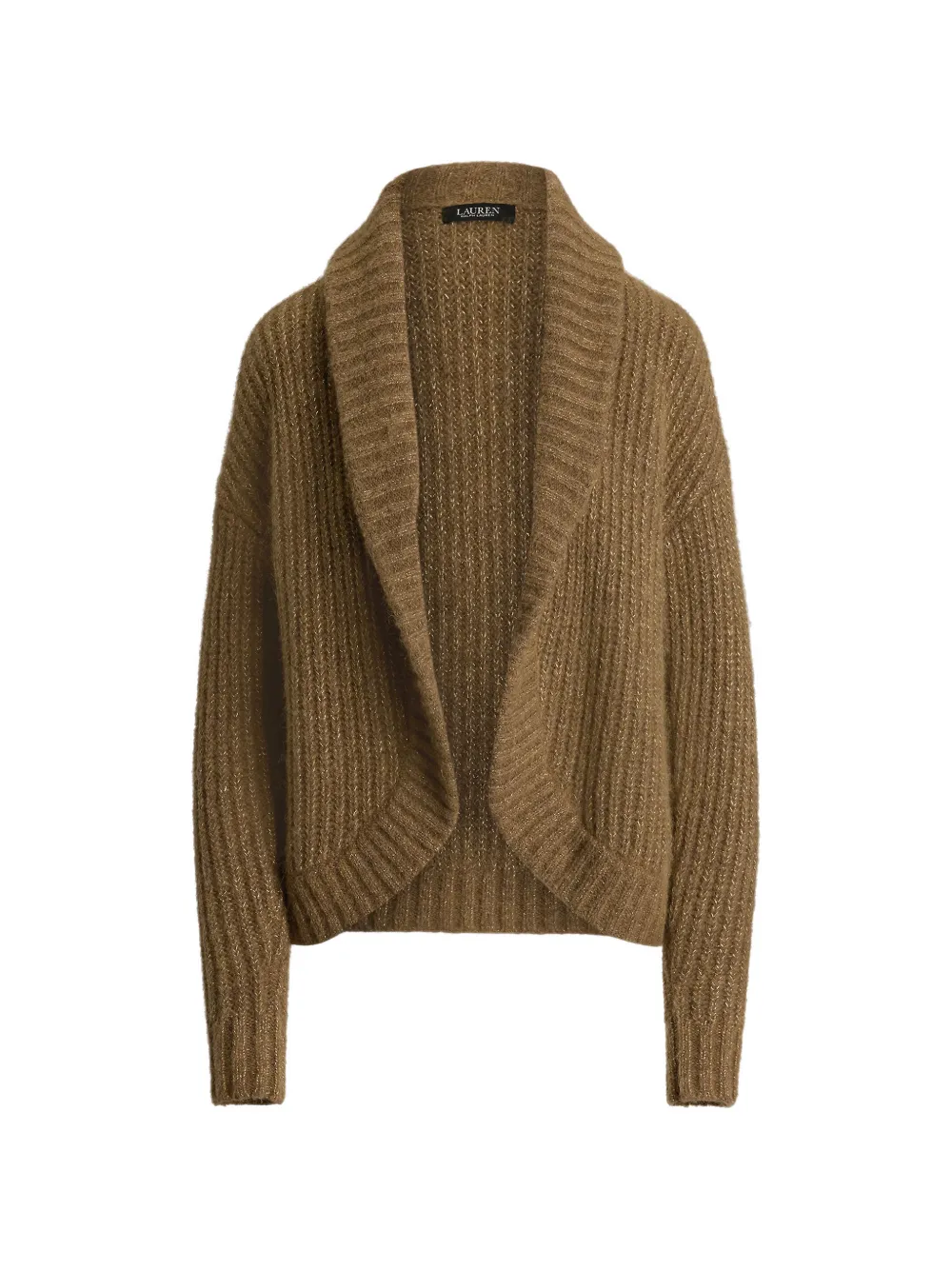 Lauren Ralph Lauren shawl-collar knitted cardigan - Marrone