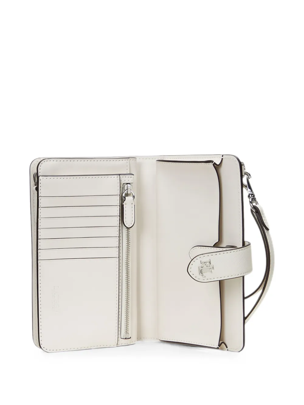 Lauren Ralph Lauren Portemonnee met polsband en logoplakkaat Wit