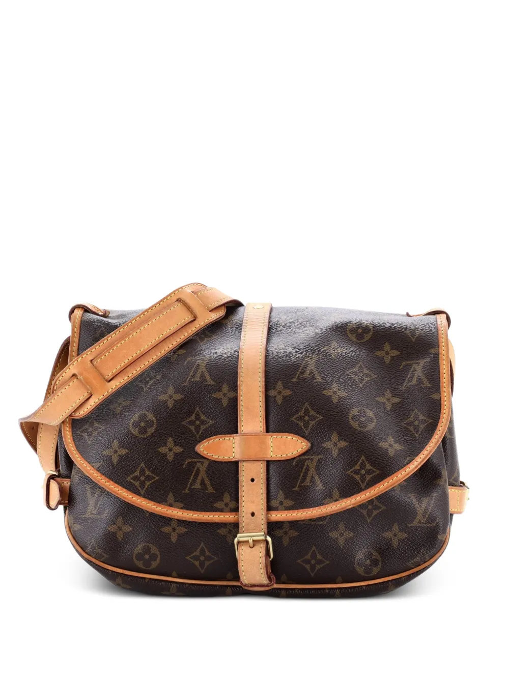 Louis Vuitton Pre-Owned Saumur Handbag Monogram Canvas 30 crossbody bag - Marrone