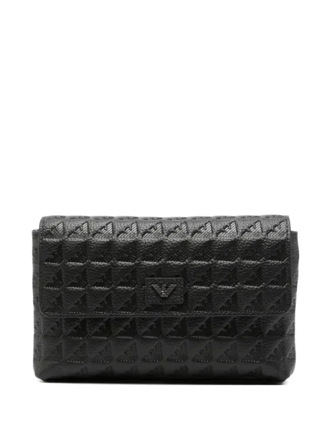 Emporio Armani embossed messenger bag