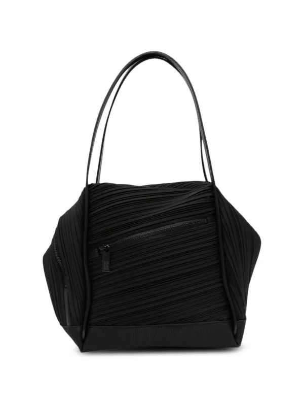 Pleats Please Issey Miyake スエード レザー トート Pleats Please Issey Miyake Pleated Tote Bag | Black | FARFETCH CA