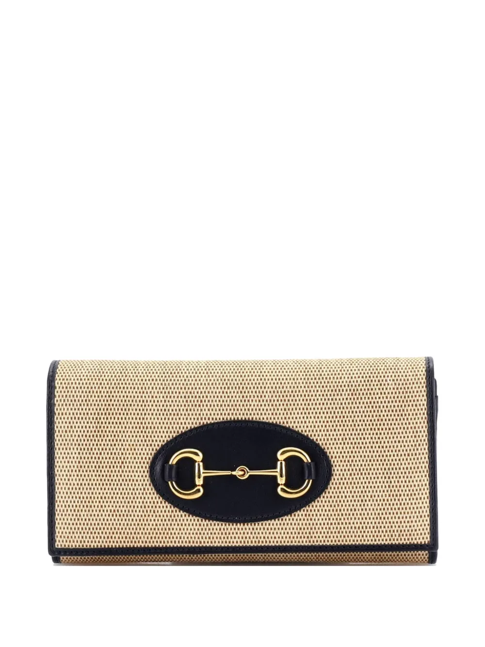 Gucci Pre-Owned Horsebit 1955 Chain Wallet Canvas with Leather crossbody bag - Toni neutri