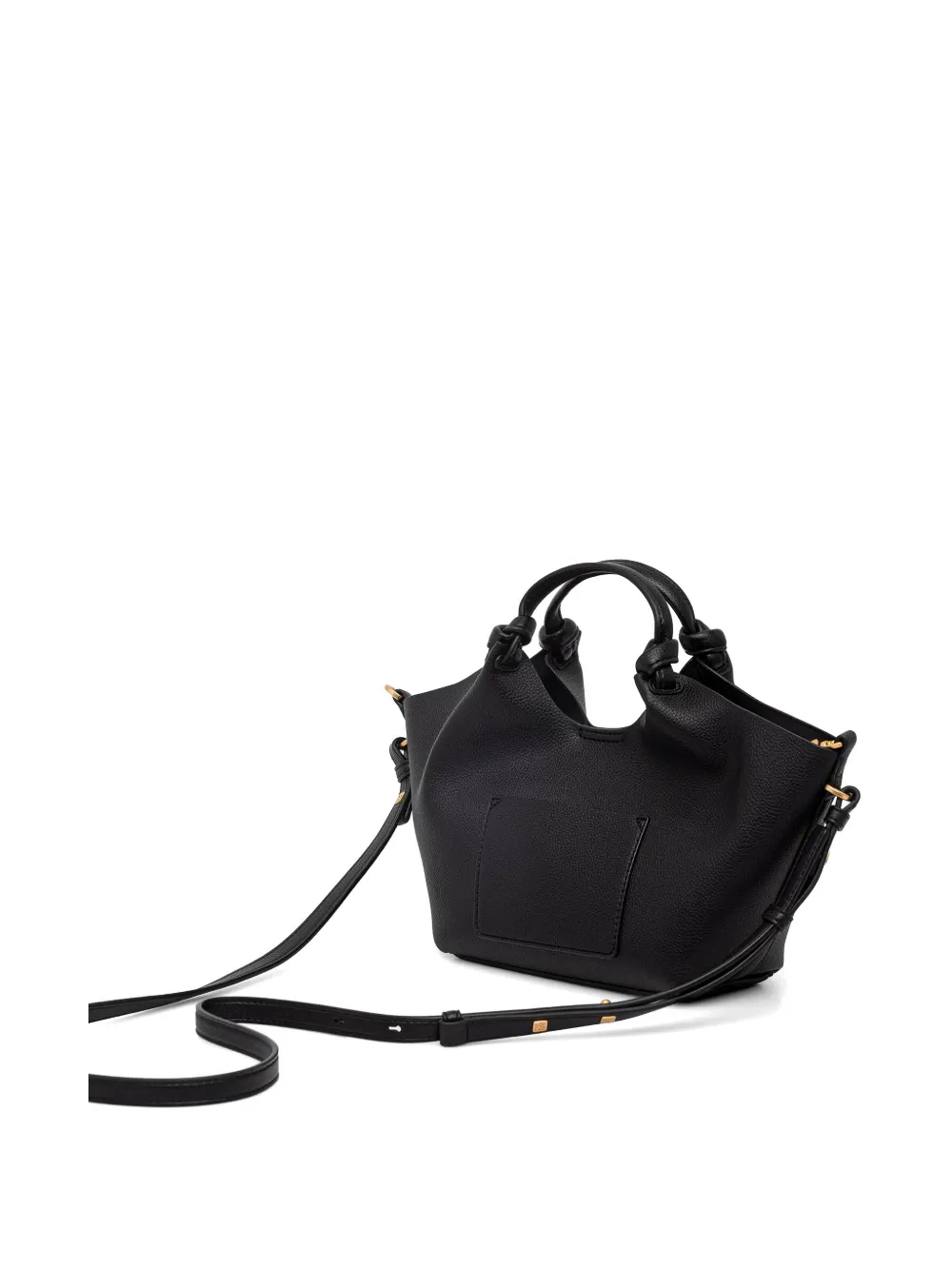 DKNY Paula geknoopte shopper van bewerkt leer Zwart