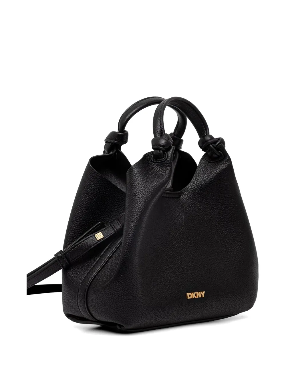 DKNY Paula geknoopte shopper van bewerkt leer Zwart