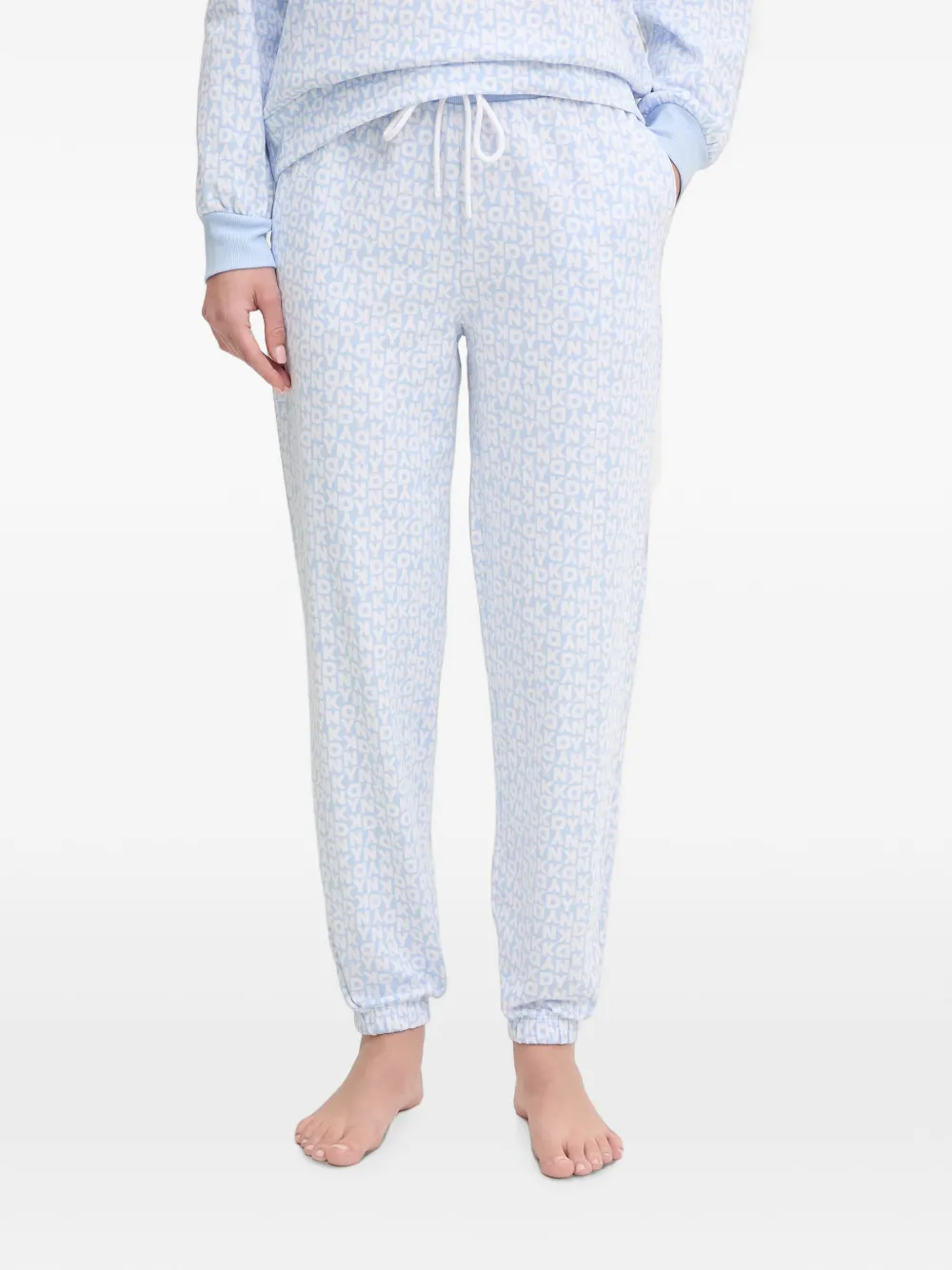 DKNY Trainingsbroek met logoprint Blauw