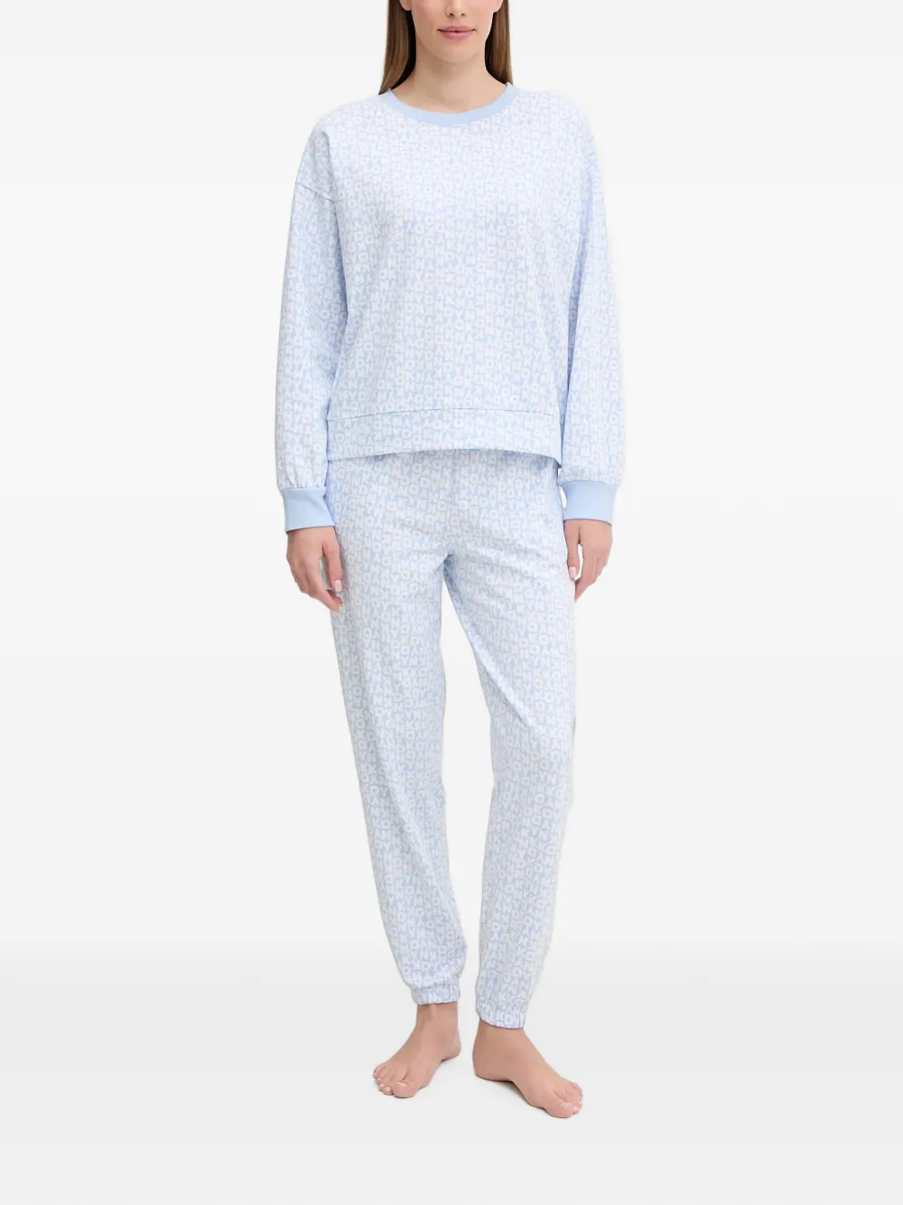 DKNY Jogginghose mit Logo-Print - Blau