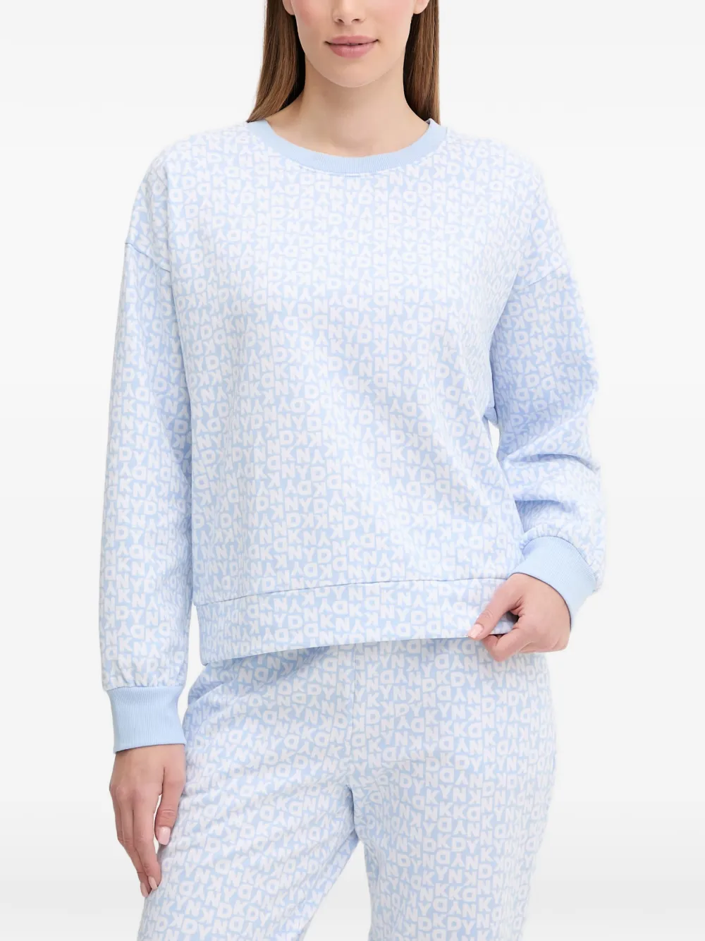 DKNY Trainingsbroek met logoprint Blauw