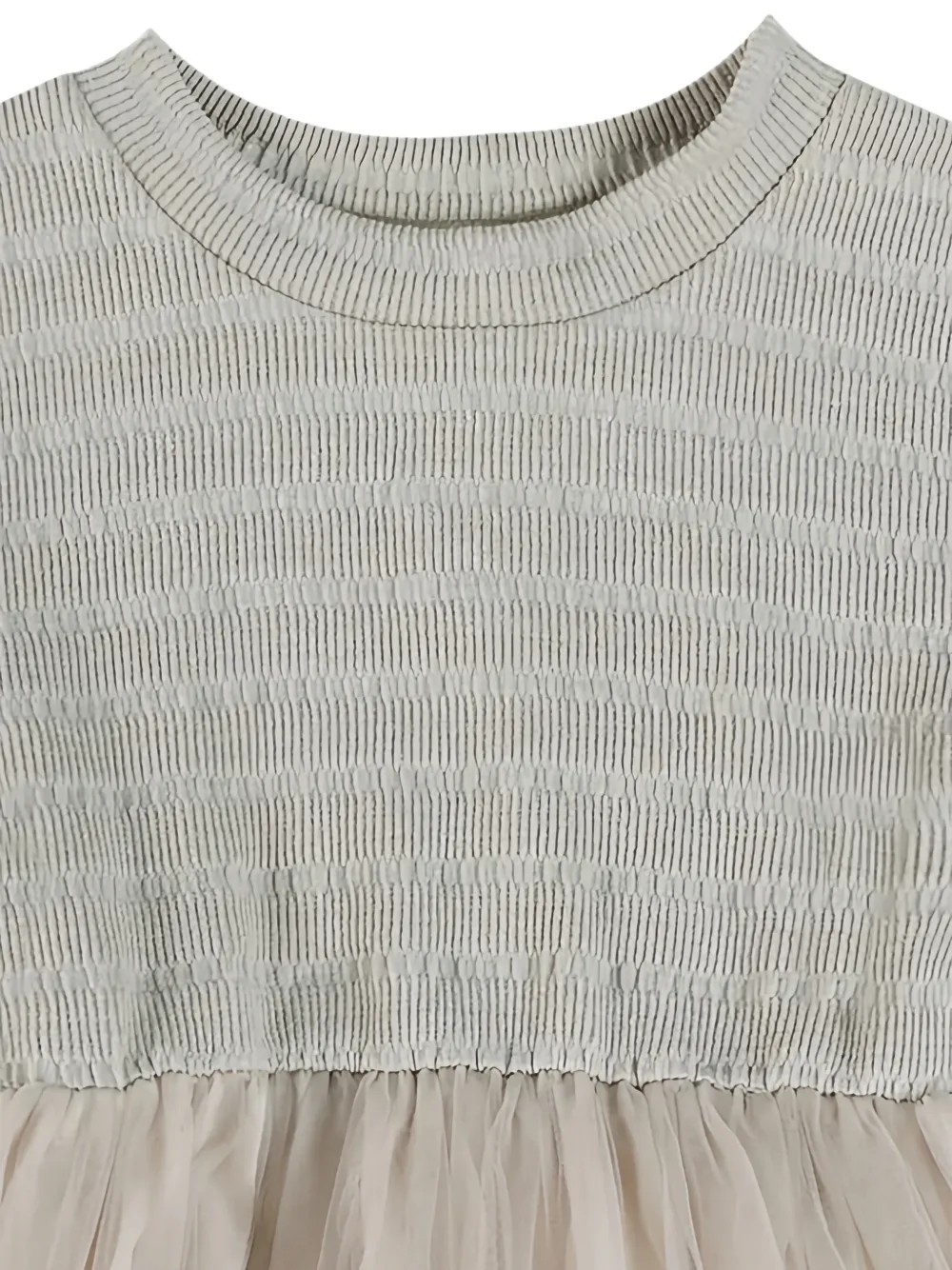 Donsje Jurk met textuur Beige