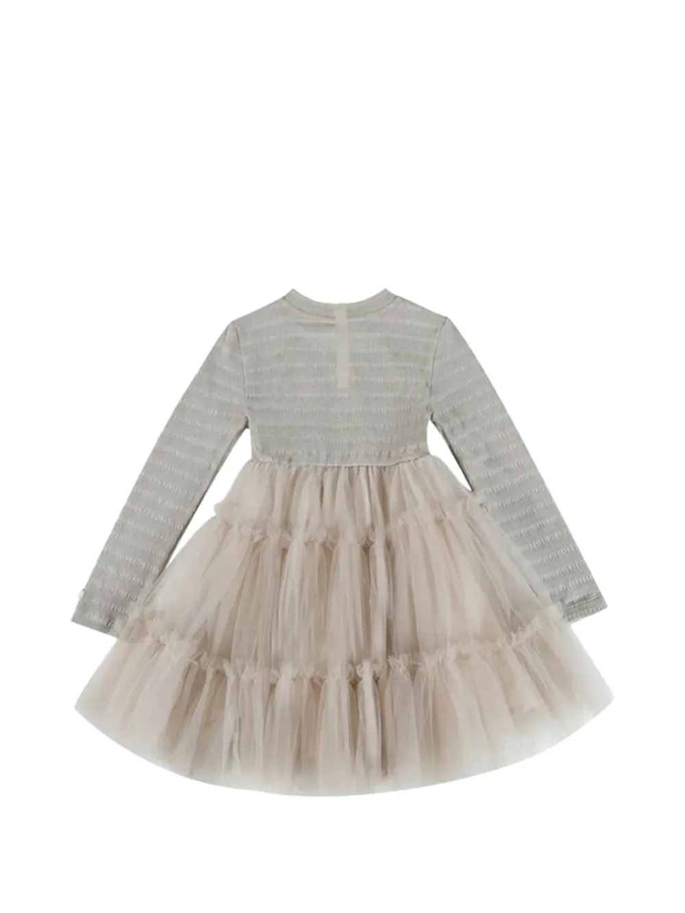 Donsje Jurk met textuur Beige