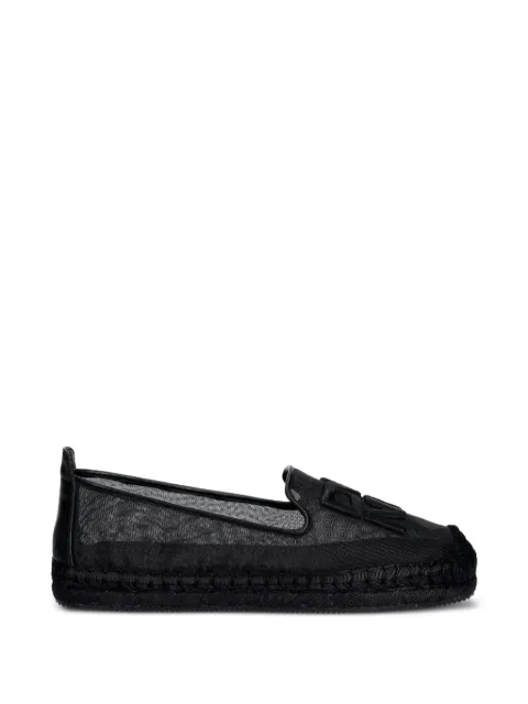 DKNY logo-patch mesh espadrilles