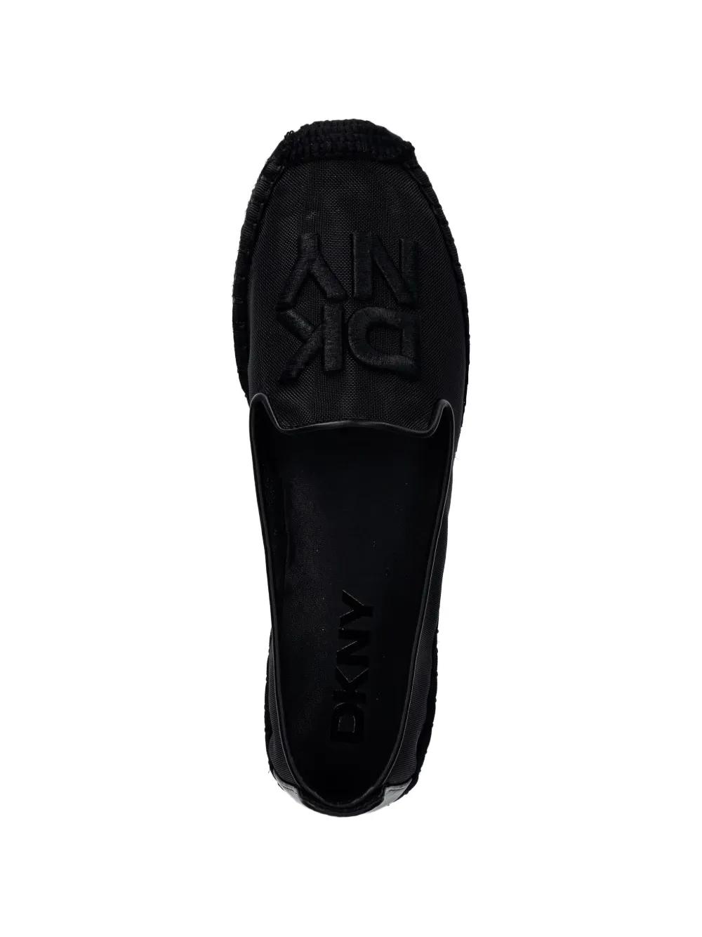 DKNY logo-patch mesh espadrilles Zwart