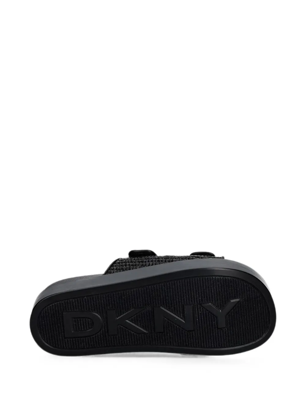 DKNY Piper touch-strap woven slides Zwart