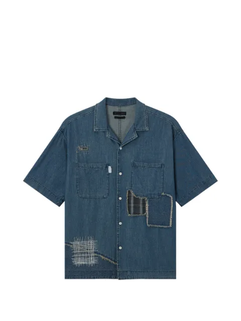 FIVE CM short-sleeved denim shirt