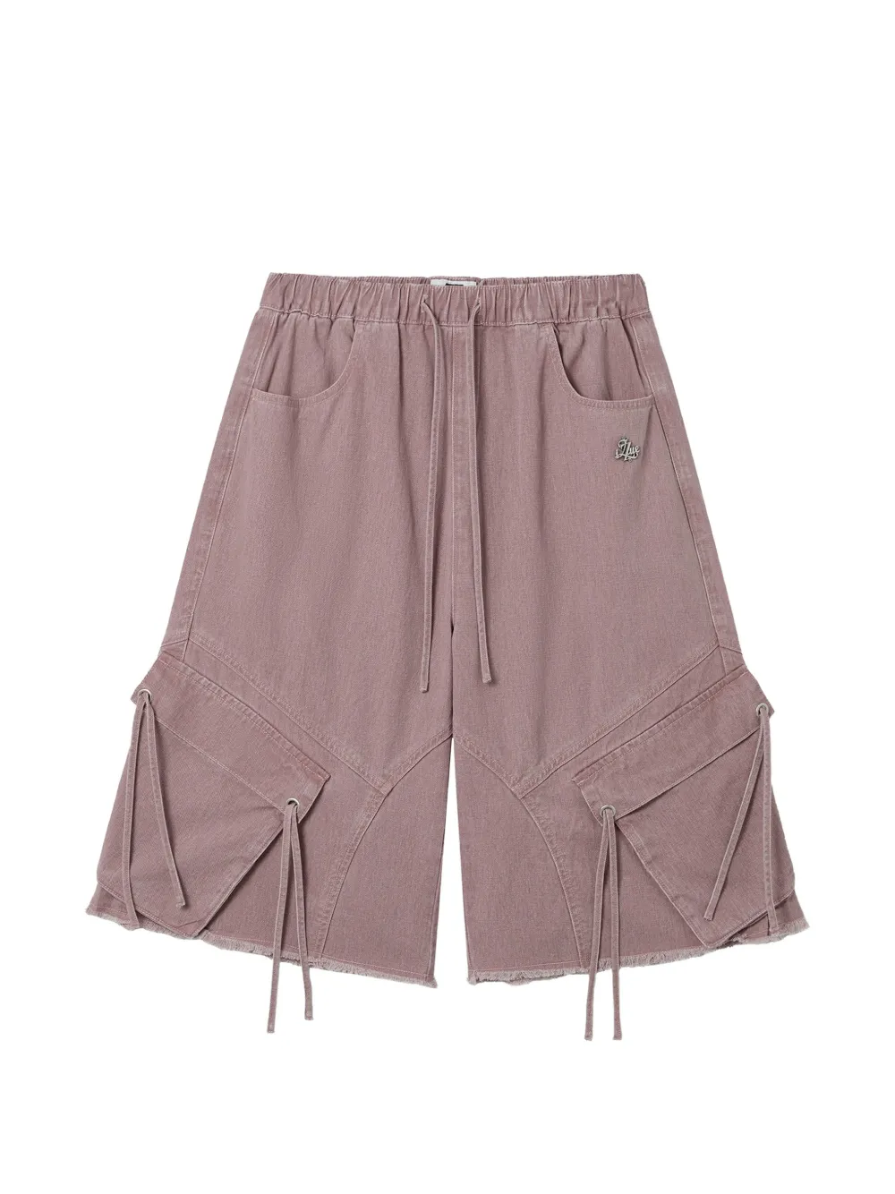 izzue frayed-details cotton cargo shorts - Rosa