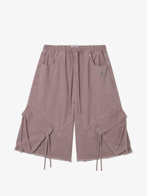 izzue shorts con detalles deshilachados