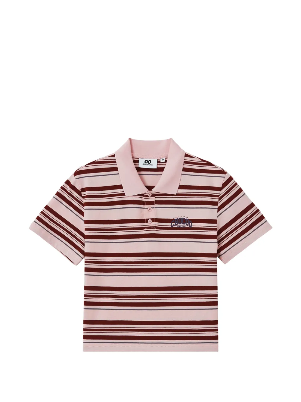 CHOCOOLATE striped button polo shirt - Rosa
