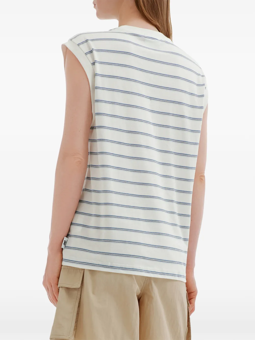  Chocoolate Striped Sleeveless Top - Neutrals 