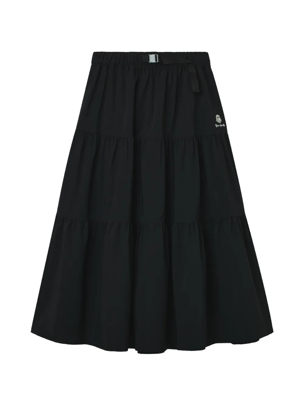 FINGERCROXX belted tiered skirt - Schwarz
