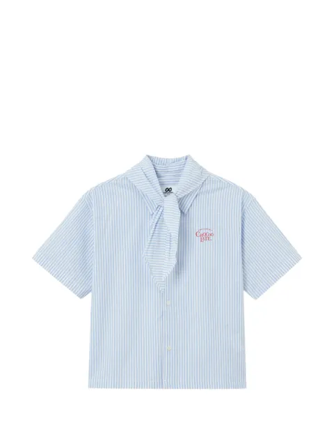 CHOCOOLATE tie-fastening striped shirt